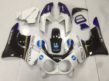 Carenados Moto Honda CBR900RR 893 1992-1993 - Blanco Azul Negro Brillante Konica Minolta Fabricantes