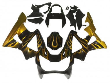 Carenados Moto Honda CBR900RR 929 2000-2001 - Negro Brillante Oro Llama Fabricantes