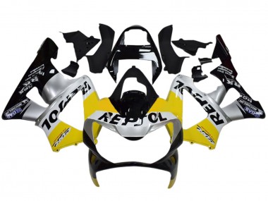 Carenados Moto Honda CBR900RR 929 2000-2001 - Amarillo Plata Negro Brillante Repsol Fabricantes