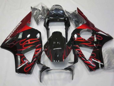 Carenados Moto Honda CBR900RR 954 2002-2003 - Negro Brillante Rojo Llama Fabricantes