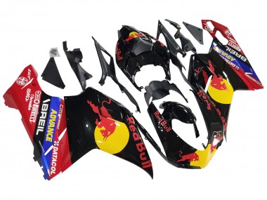Carenados Moto Ducati 848/1098/1198 2007-2014 - Negro Brillante Amarillo Azul Rojo Bull Fabricantes