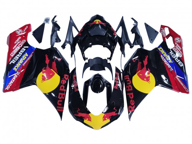 Carenados Moto Ducati 848/1098/1198 2007-2014 - Negro Brillante Amarillo Azul Rojo Bull Fabricantes