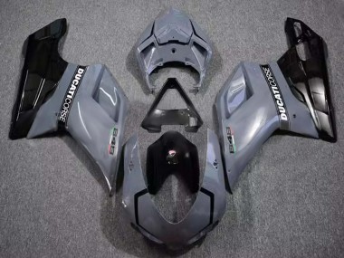Carenados Moto Ducati 848 2007-2014 - Gris Negro Brillante Corse Fabricantes