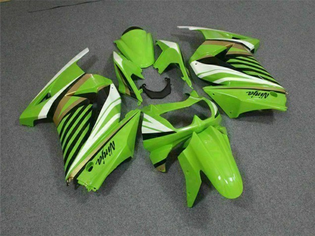Carenado Moto Kawasaki EX250 2008-2012 - Verde Blanco Negro Fabricantes