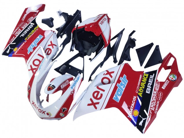 Carenados Moto Ducati 848/1098/1198 2007-2014 - Blanco Rojo Negro Brillante Valsir Xerox Fabricantes