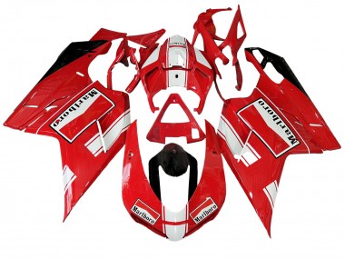 Carenados Moto Ducati 848/1098/1198 2007-2014 - Blanco Rojo Negro Brillante Marlboro Fabricantes