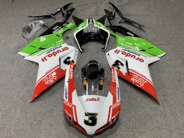 Carenados Moto Ducati 848/1098/1198 2007-2014 - Blanco Rojo Verde Valsir 3 Fabricantes
