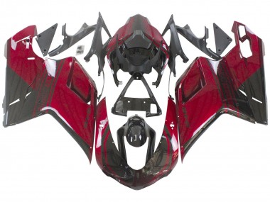 Carenado Moto Ducati 848 2007-2014 - Rojo Negro Brillante Fabricantes