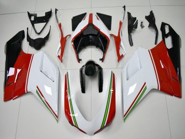 Carenados Moto Ducati 848/1098/1198 2007-2014 - Blanco Rojo Verde Negro Brillante Fabricantes