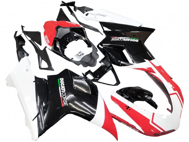 Carenados Moto Ducati 848/1098/1198 2007-2014 - Blanco Rojo Negro Brillante Fabricantes