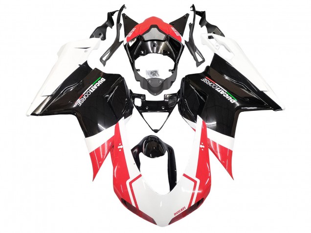 Carenados Moto Ducati 848/1098/1198 2007-2014 - Blanco Rojo Negro Brillante Fabricantes