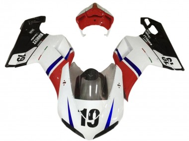 Carenados Moto Ducati 848/1098/1198 2007-2014 - Blanco Rojo Azul Negro Brillante 19 Fabricantes