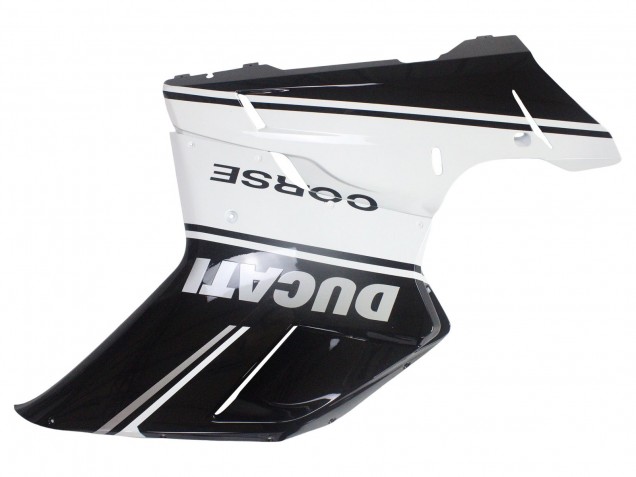 Carenados Moto Ducati 848/1098/1198 2007-2014 - Blanco Negro Brillante Corse Fabricantes