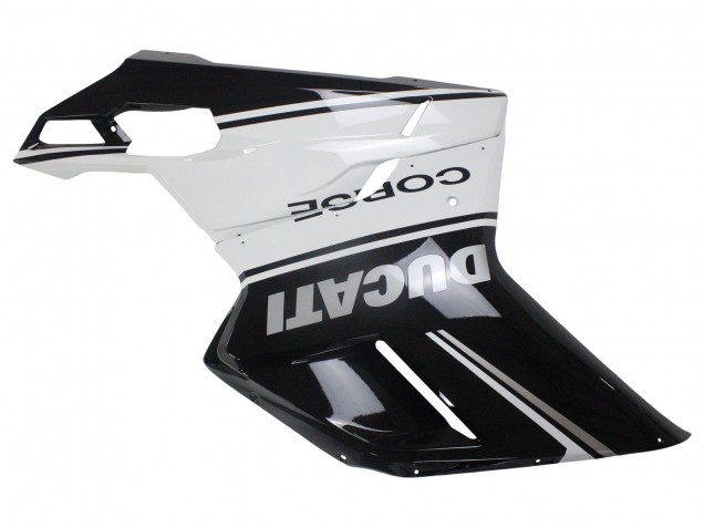 Carenados Moto Ducati 848/1098/1198 2007-2014 - Blanco Negro Brillante Corse Fabricantes