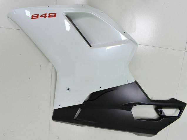 Carenados Moto Ducati 848 2007-2014 - Blanco Negro Mate Fabricantes
