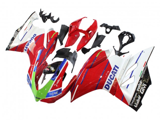 Carenados Moto Ducati Panigale 899/1199 2011-2014 - Blanco Rojo Verde Azul Negro Brillante Flex-Box Fabricantes