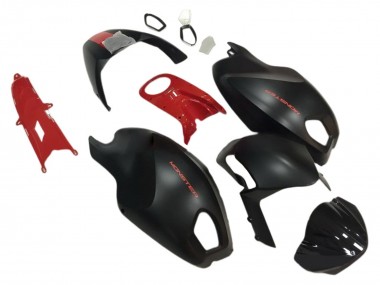 Carenados Moto Ducati Monster 696 796 1100 1100S 2008-2012 - Rojo Negro Mate Monstruo Fabricantes