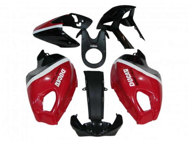 Carenados Moto Ducati Monster 696 796 1100 1100S 2008-2012 - Rojo Blanco Negro Brillante Fabricantes