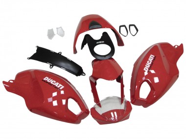 Carenados Moto Ducati Monster 696 796 1100 1100S 2008-2012 - Rojo Blanco Fabricantes