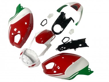 Carenado Moto Ducati Monster 696 796 1100 1100S 2008-2012 - Blanco Rojo Verde Fabricantes
