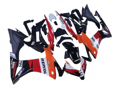 Carenados Moto Honda CBR500R 2013-2015 - Naranja Blanco Rojo Negro Brillante Repsol 3 Fabricantes