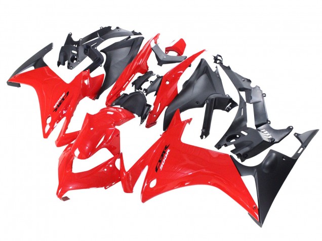 Carenados Moto Honda CBR500R 2013-2015 - Rojo Negro Mate Fabricantes