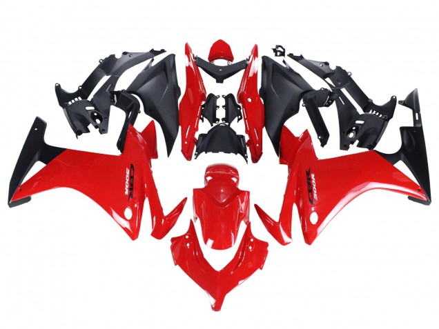 Carenados Moto Honda CBR500R 2013-2015 - Rojo Negro Mate Fabricantes