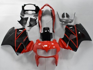 Carenados Moto Honda VFR 800 1998-2001 - Rojo Negro Brillante Raya Fabricantes