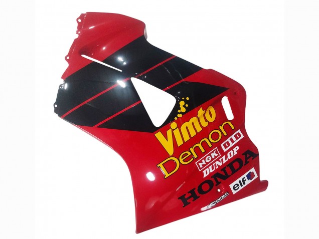 Carenados Moto Honda VFR 800 1998-2001 - Rojo Blanco Negro Brillante Vimto Fabricantes