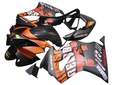 Carenados Moto Honda VFR 800 2002-2013 - Negro Mate Naranja Rossi Repsol 46 Fabricantes