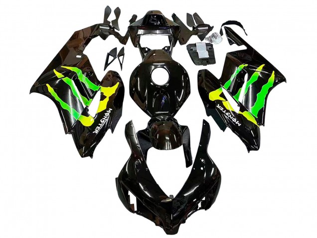 Carenados Moto Honda CBR1000RR 2004-2005 - Negro Brillante Amarillo Verde Monstruo Fabricantes