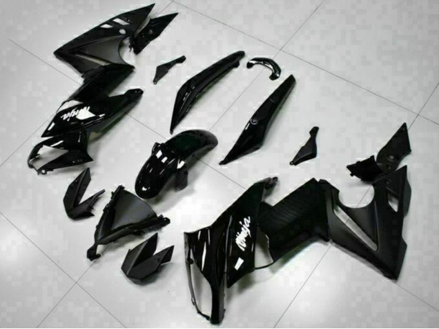 Carenados Moto Kawasaki EX650 2009-2011 - Negro Brillante Blanco Calcomanía Fabricantes