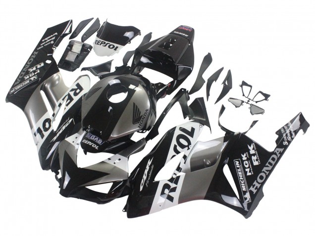 Kits Carenado Moto Honda CBR1000RR 2004-2005 - Plata Blanco Negro Brillante Repsol Fabricantes