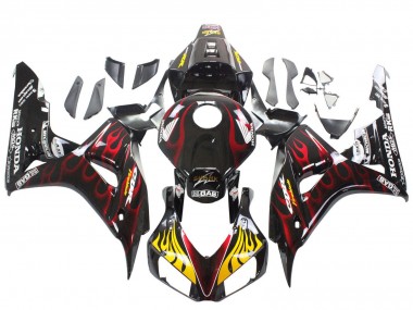 Carenados Moto Honda CBR1000RR 2006-2007 - Negro Brillante Amarillo Rojo Llama Fabricantes