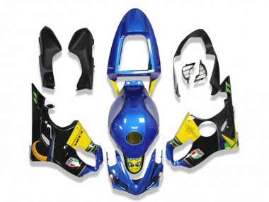 Carenados Moto Honda CBR600 F4i 2001-2003 - Azul Amarillo Negro Brillante Tiburón Fabricantes
