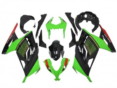 Carenados Moto Kawasaki Ninja 300 EX300R 2013-2024 - Verde Rojo Negro Honeycomb Fabricantes