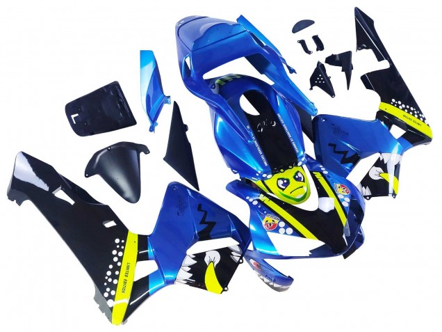 Carenados Moto Honda CBR600RR 2003-2004 - Azul Neon Amarillo Negro Brillante Tiburón Fabricantes