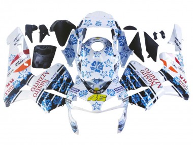 Carenados Moto Honda CBR600RR 2003-2004 - Blanco Azul Rojo Nastro Azzurro 46 Fabricantes