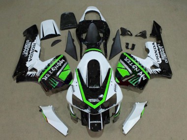 Carenados Moto Honda CBR600RR 2003-2004 - Blanco Verde Negro Brillante Monstruo Fabricantes
