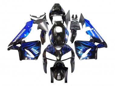 Carenado Moto Honda CBR600RR 2005-2006 - Negro Brillante Azul Llama Fabricantes