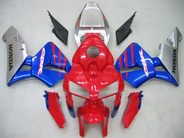 Carenados Moto Honda CBR600RR 2005-2006 - Rojo Azul Plata Fabricantes