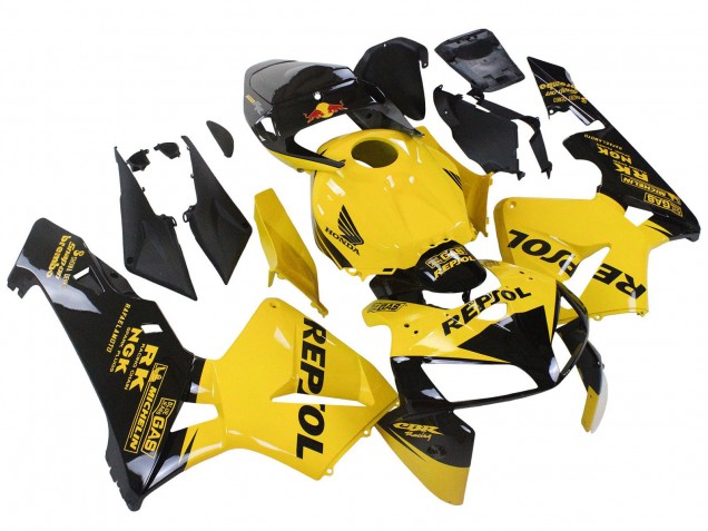 Carenados Moto Honda CBR600RR 2005-2006 - Amarillo Negro Repsol Fabricantes