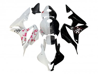 Carenados Moto Honda CBR600RR 2007-2008 - Blanco Cherry Blossom Negro Brillante Dividir Fabricantes