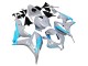 Carenados Moto Honda CBR600RR 2007-2008 - Gris Brillante Azul Claro Fabricantes