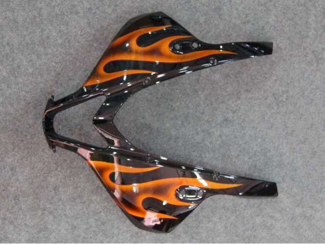 Carenados Moto Honda CBR600RR 2007-2008 - Negro Brillante Naranja Llama Fabricantes