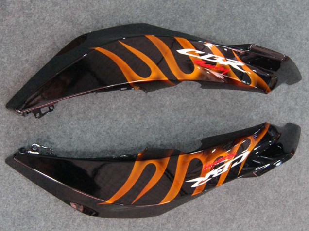 Carenados Moto Honda CBR600RR 2007-2008 - Negro Brillante Naranja Llama Fabricantes
