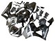 Carenados Moto Honda CBR600RR 2013-2023 - Plata Negro Brillante Fabricantes