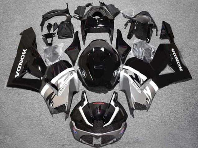 Carenados Moto Honda CBR600RR 2013-2023 - Plata Negro Brillante Fabricantes