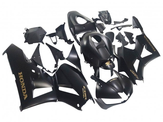 Carenados Moto Honda CBR600RR 2013-2023 - Negro Mate Oro Calcomanías Fabricantes