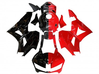 Carenados Moto Honda CBR600RR 2013-2023 - Negro Brillante Rojo Dividir Fabricantes